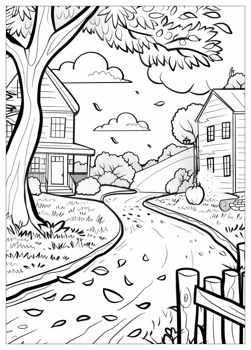 Fall Scene Coloring Pages-9