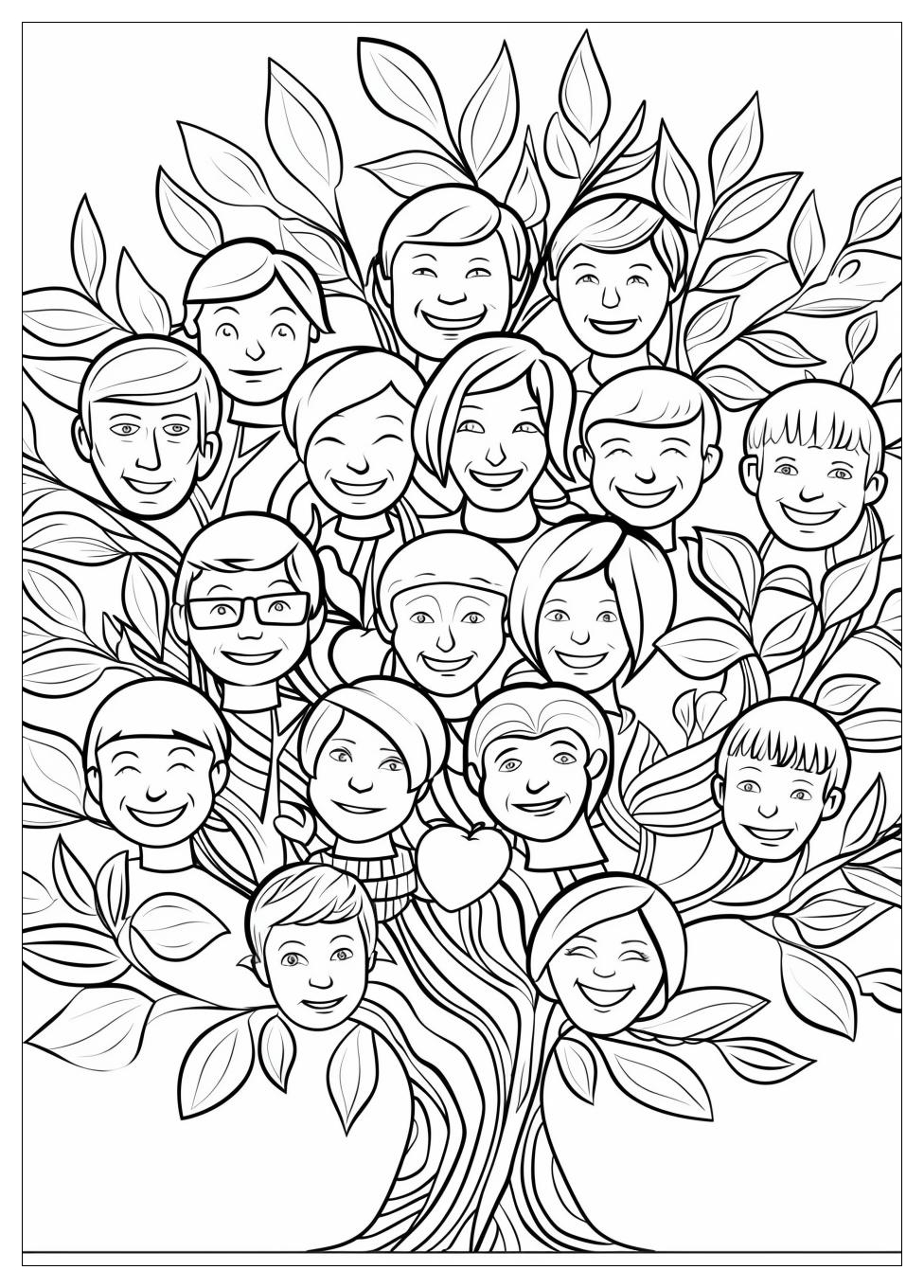 Family Tree Coloring Pages-1