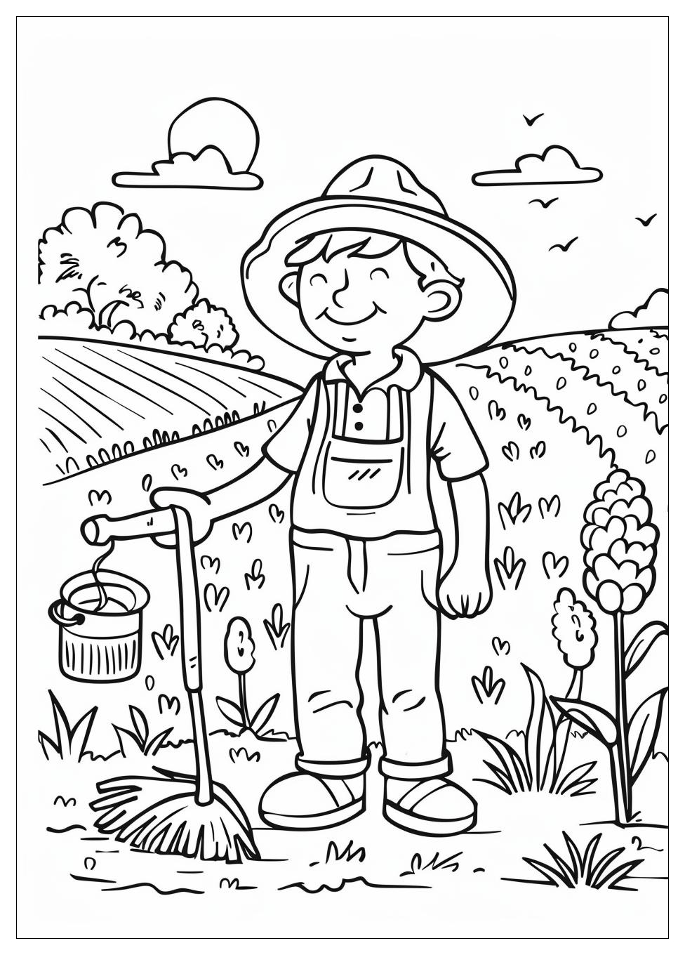 Farmer Coloring Pages-9