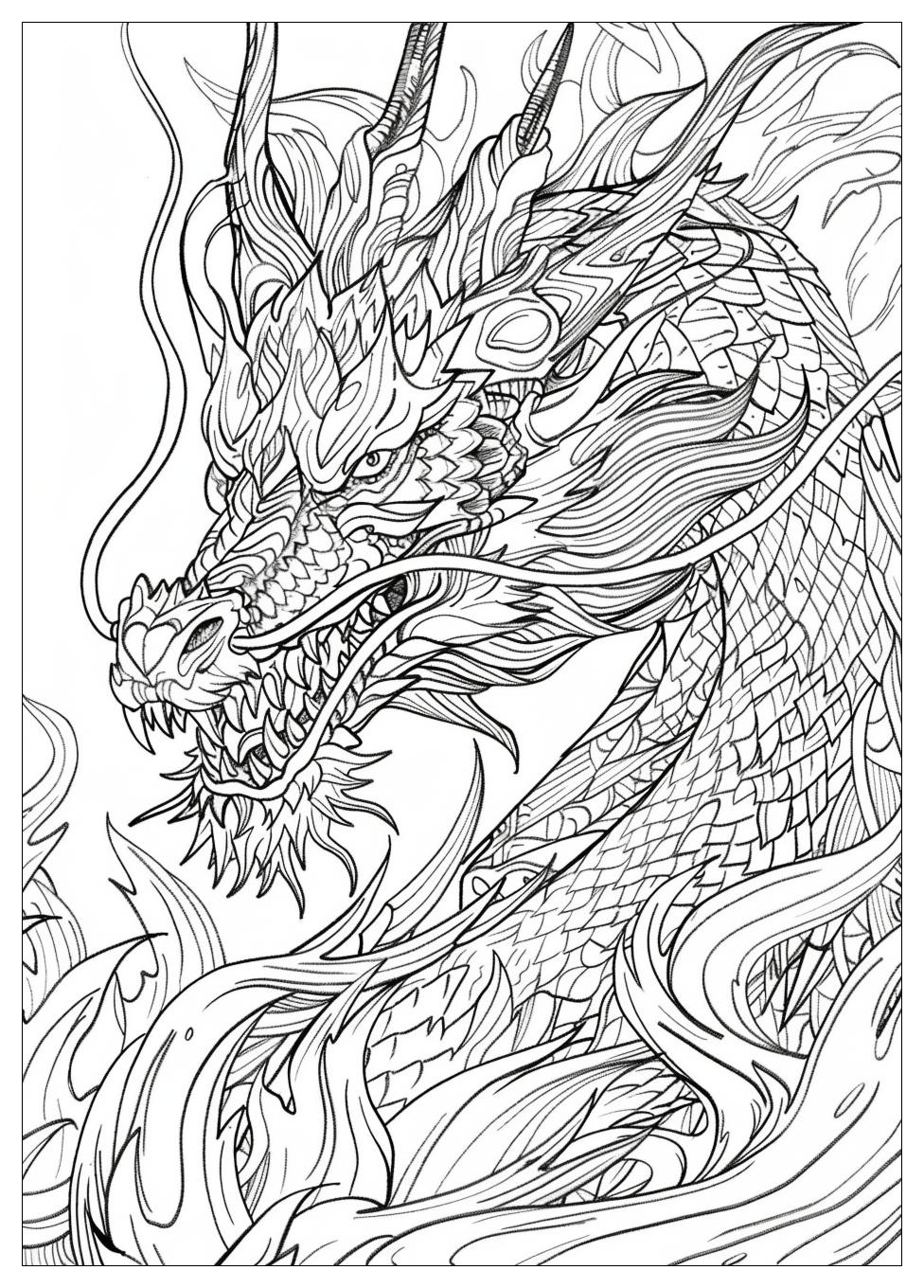 Fire Breathing Dragon Coloring Pages-1