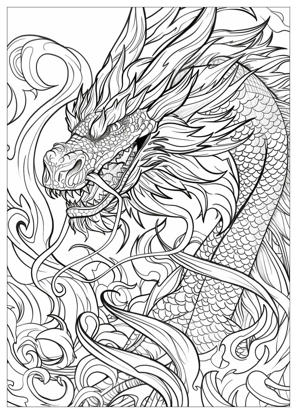 Fire Breathing Dragon Coloring Pages-13