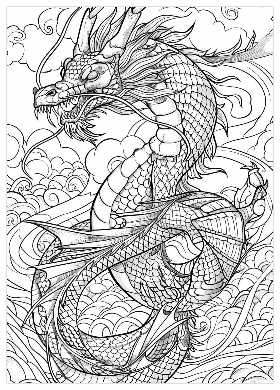 Fire Breathing Dragon Coloring Pages-17