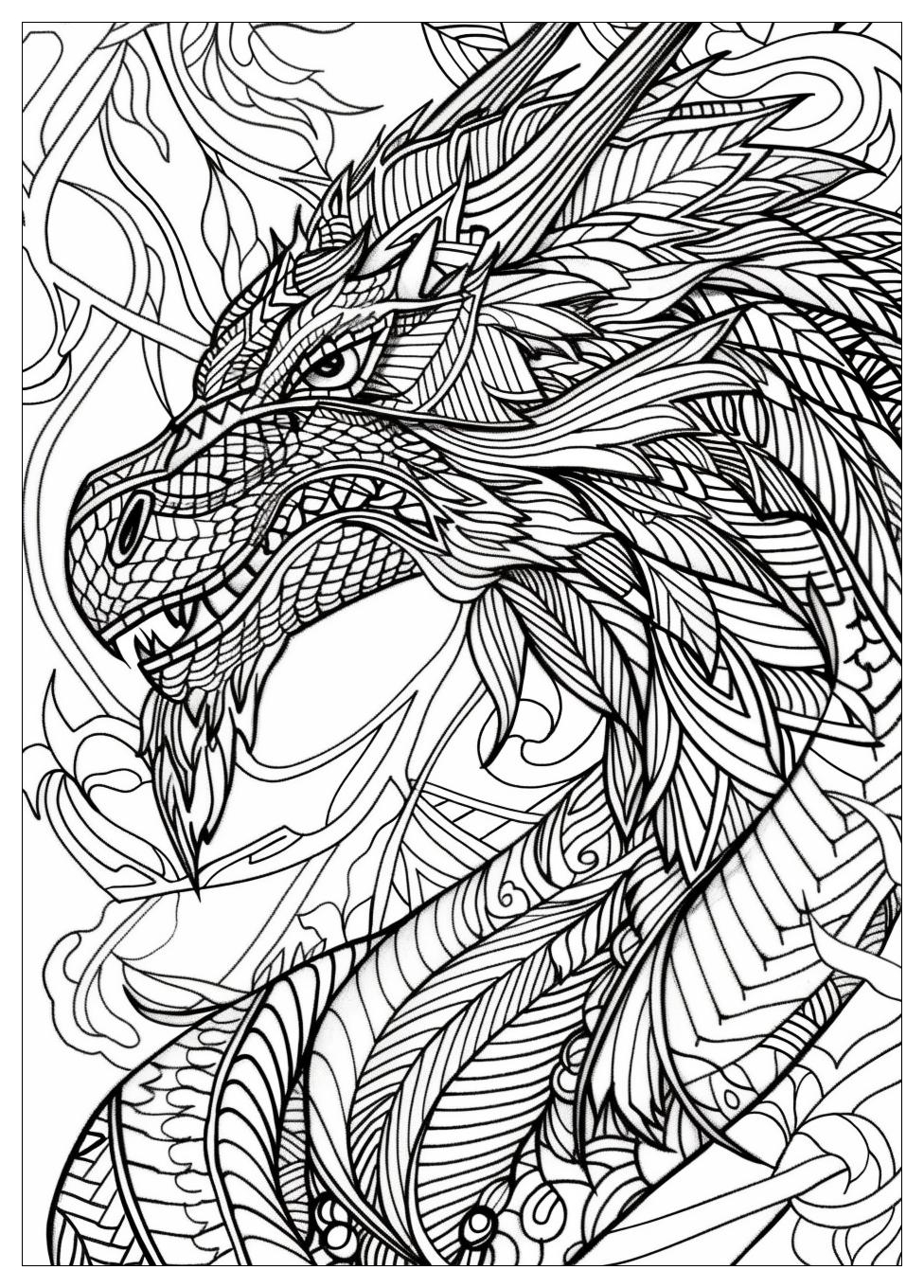 Fire Breathing Dragon Coloring Pages-18