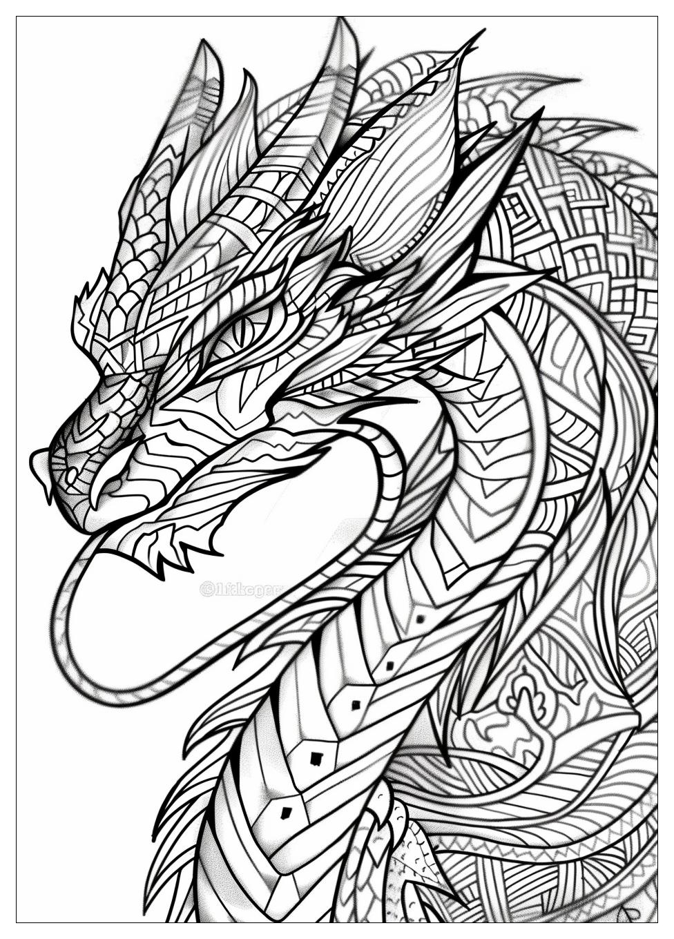 Fire Breathing Dragon Coloring Pages-19