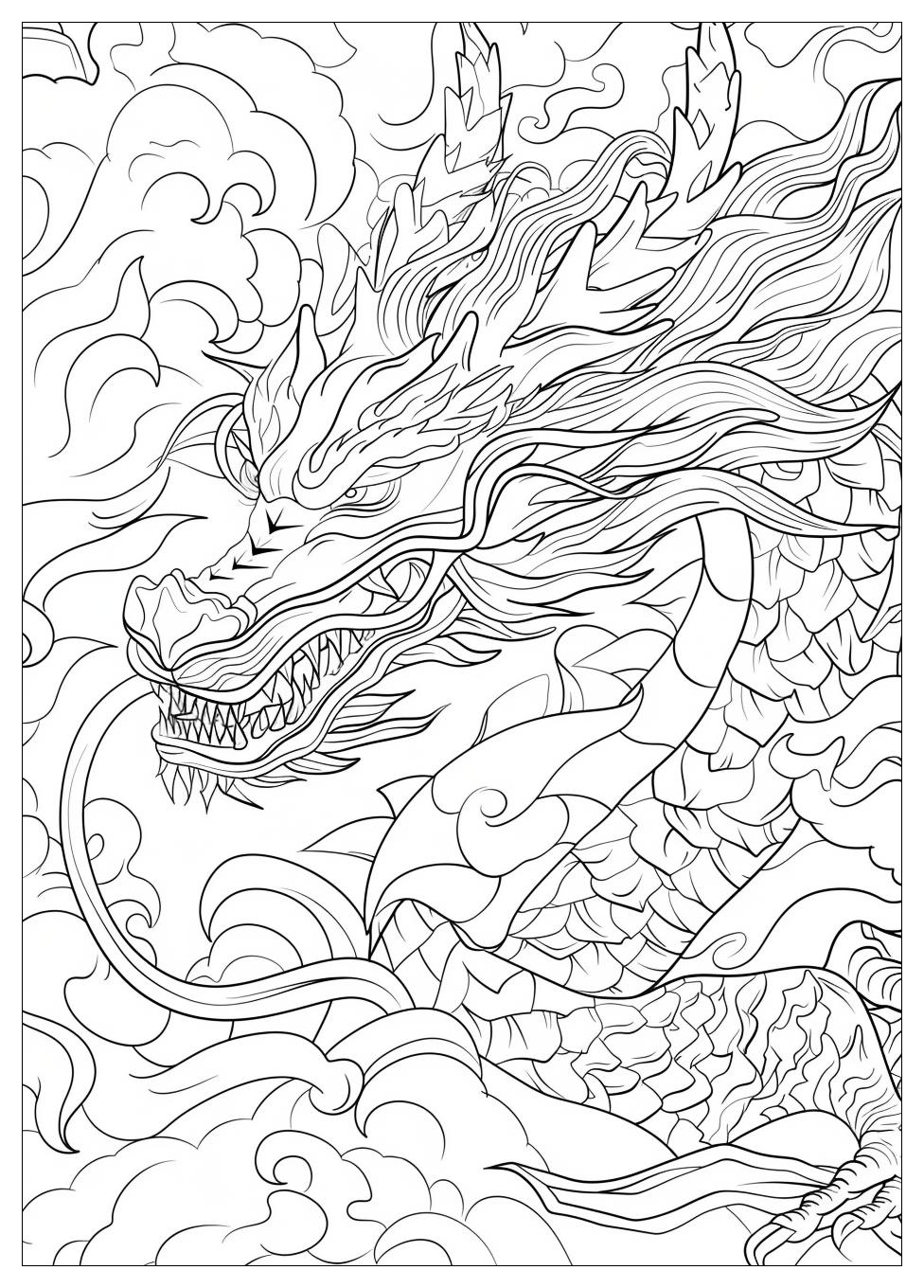 Fire Breathing Dragon Coloring Pages-2