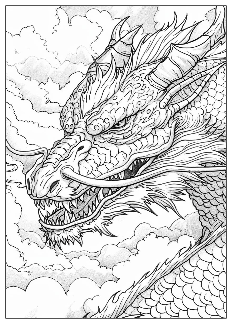 Fire Breathing Dragon Coloring Pages-3