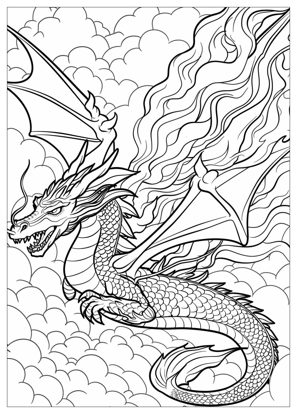 Fire Breathing Dragon Coloring Pages-4