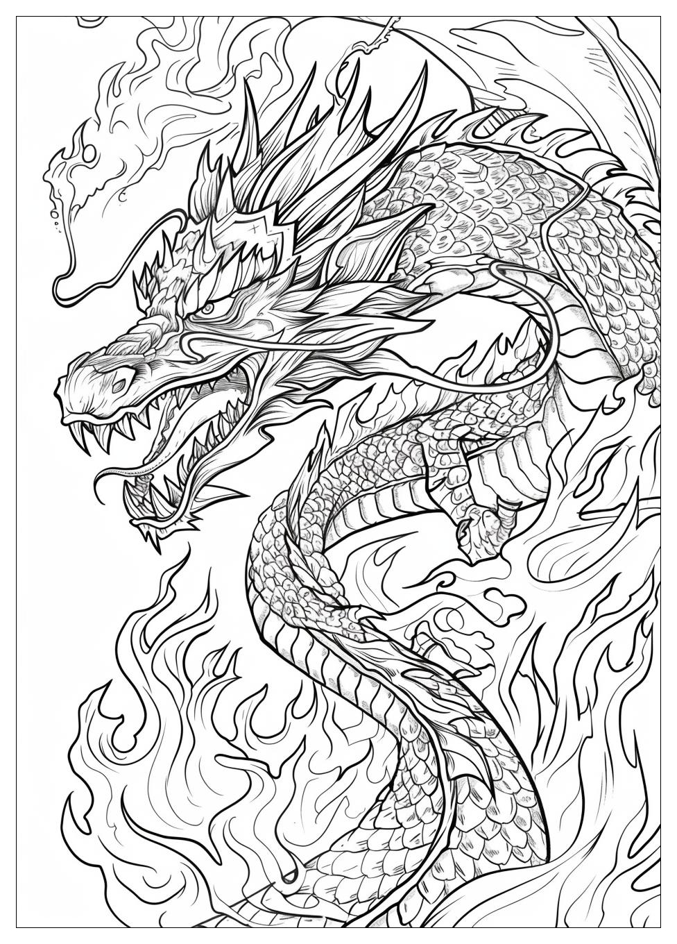 Fire Breathing Dragon Coloring Pages-5