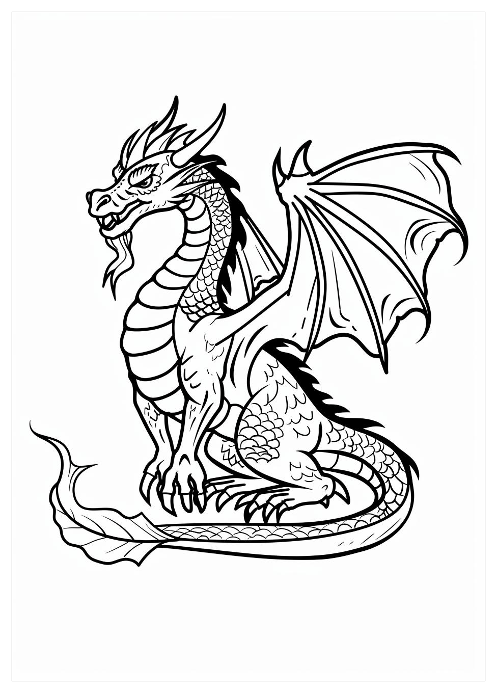 Fire Breathing Dragon Coloring Pages-6