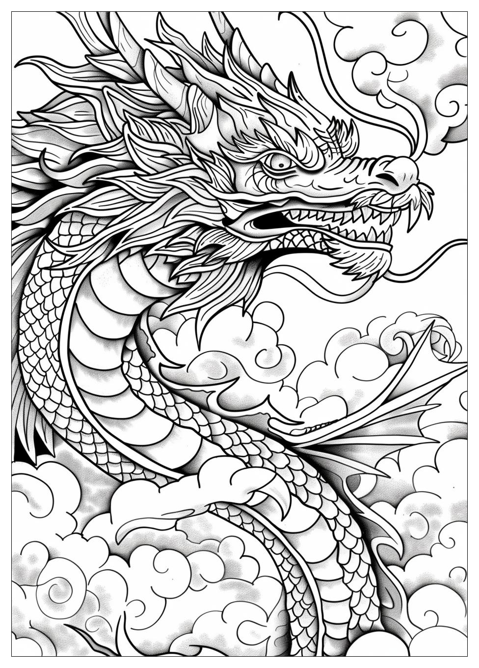 Fire Breathing Dragon Coloring Pages-7