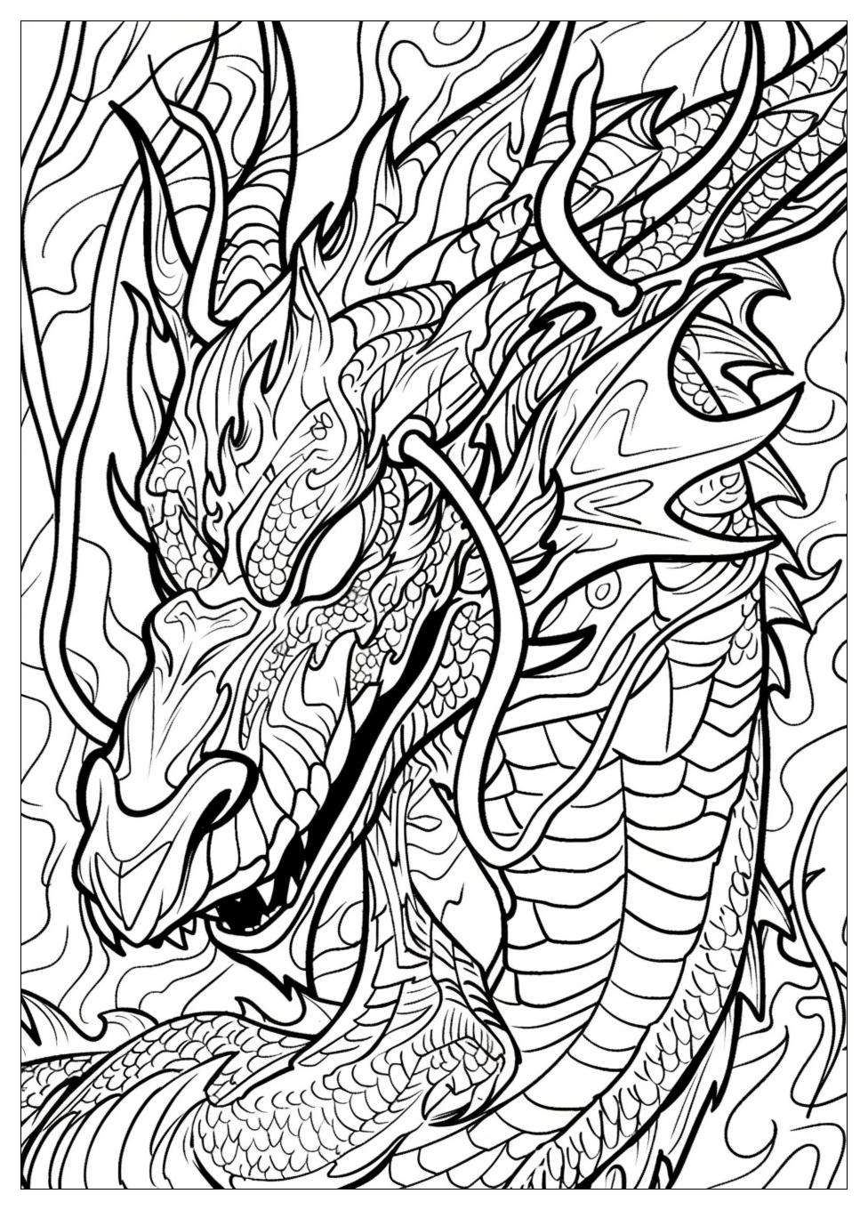 Fire Breathing Dragon Coloring Pages-9