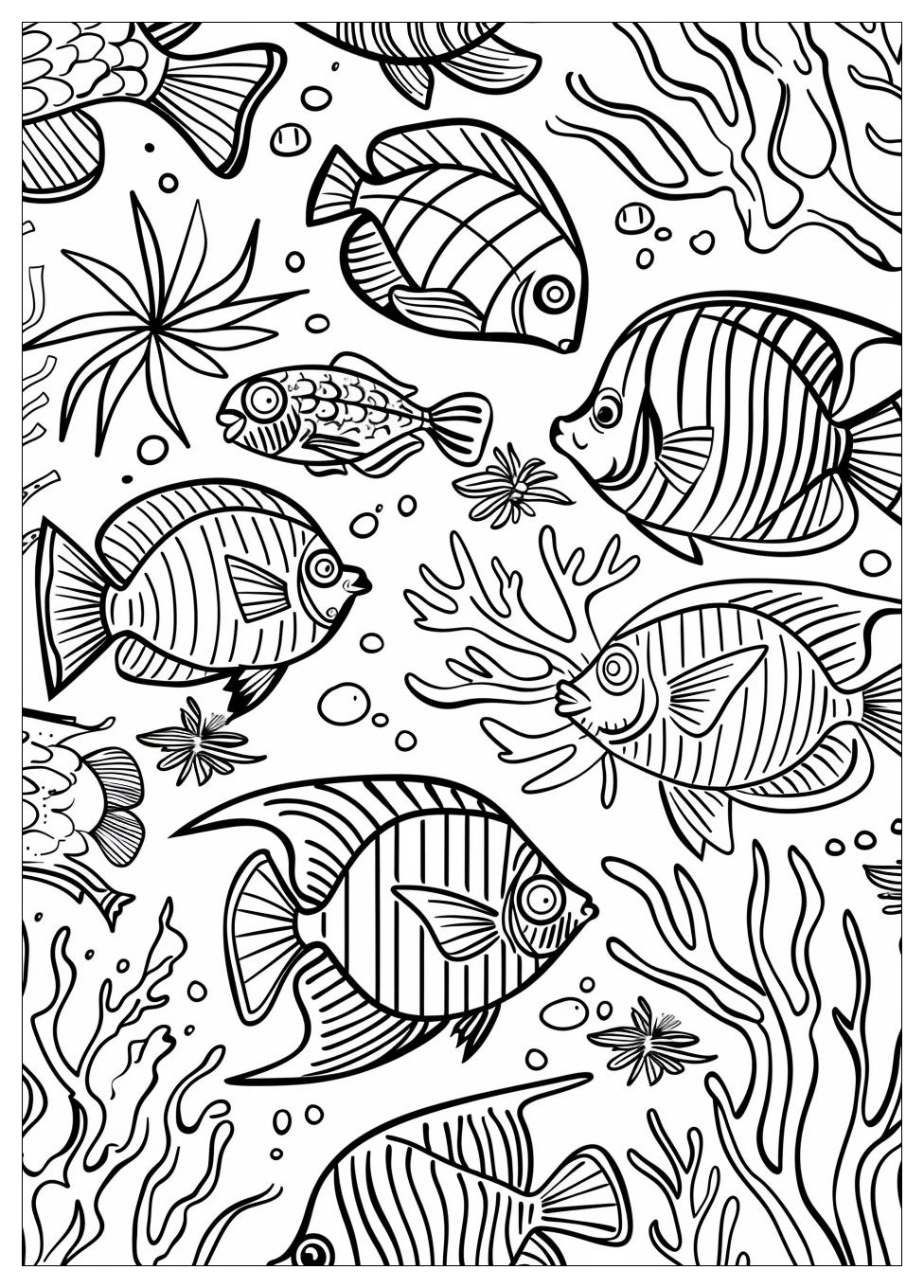 Fish Aquarium Coloring Pages-16