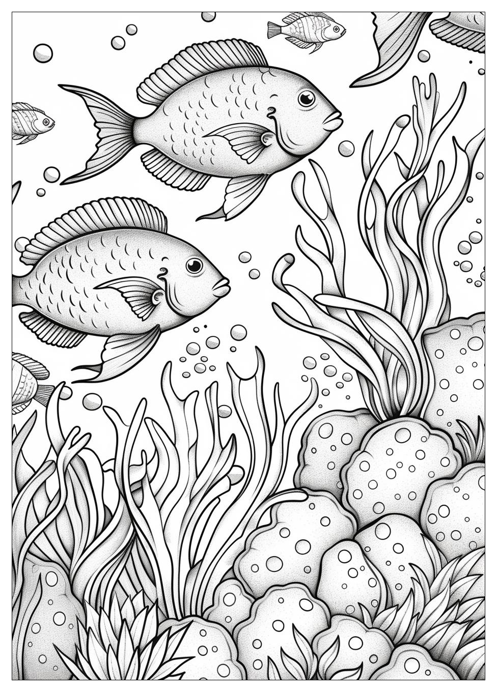 Fish Aquarium Coloring Pages-19