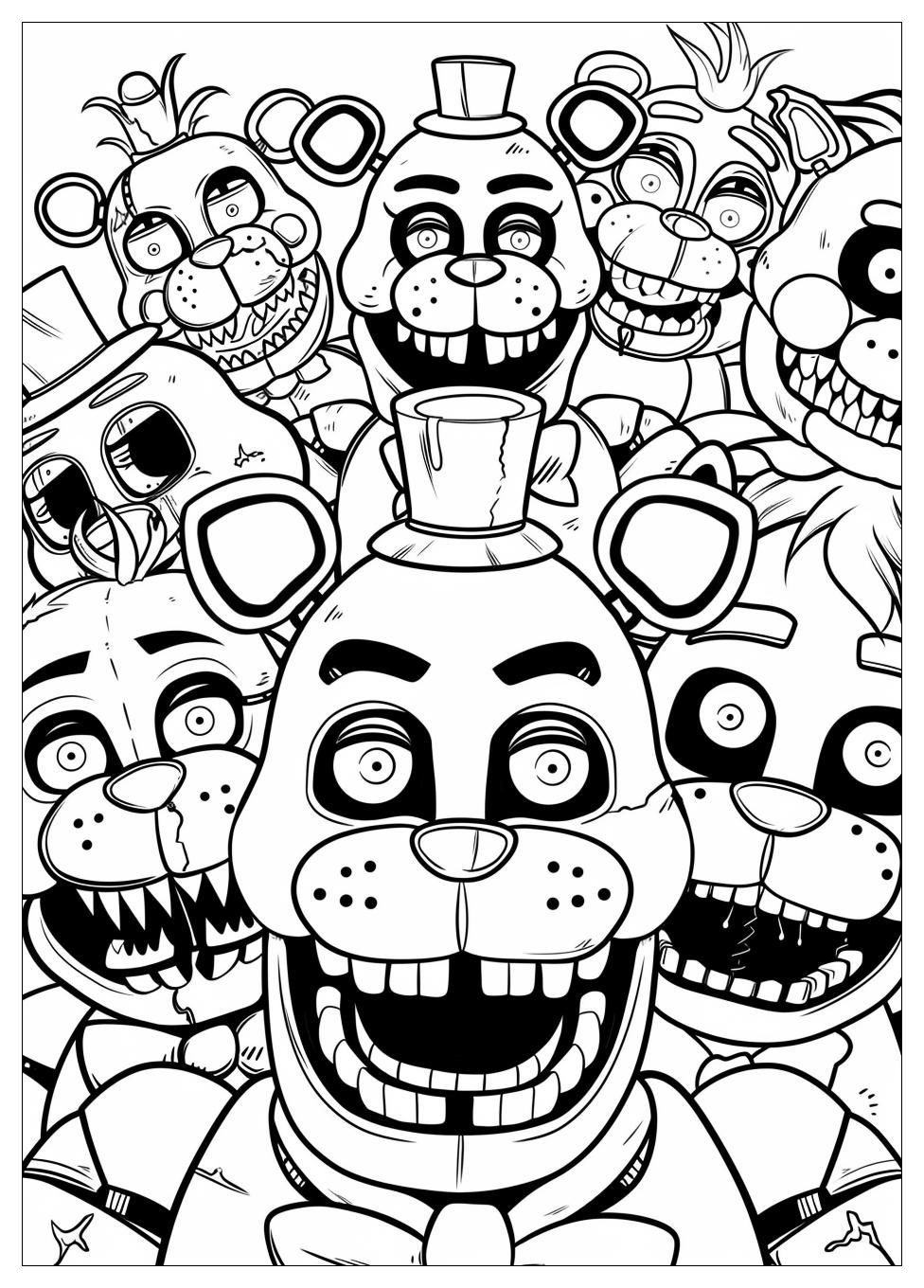 Five Nights At Freddys Coloring Pages-11