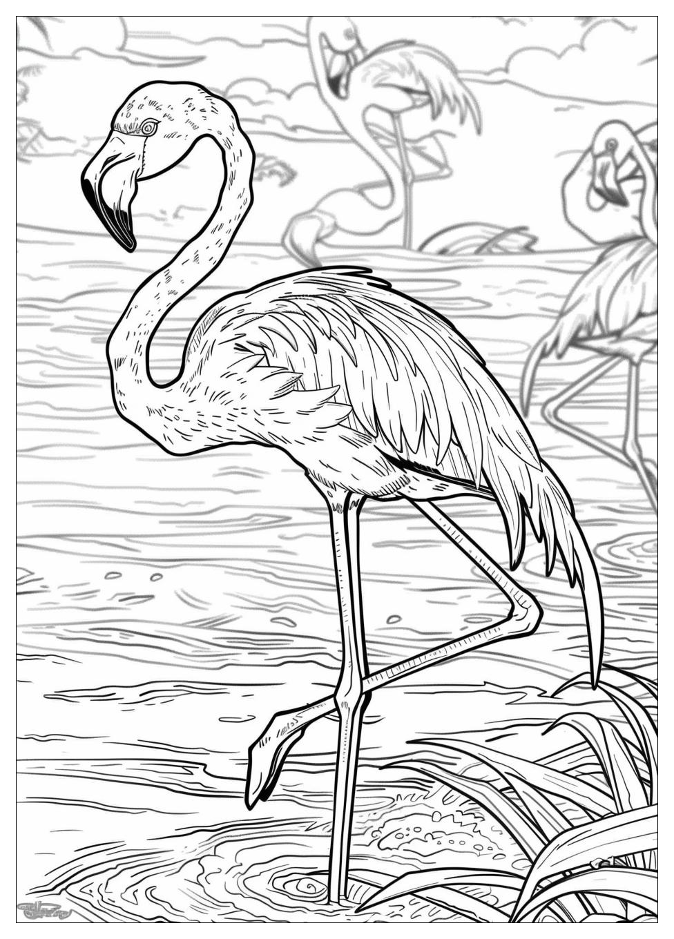 Flamingo Coloring Pages-8