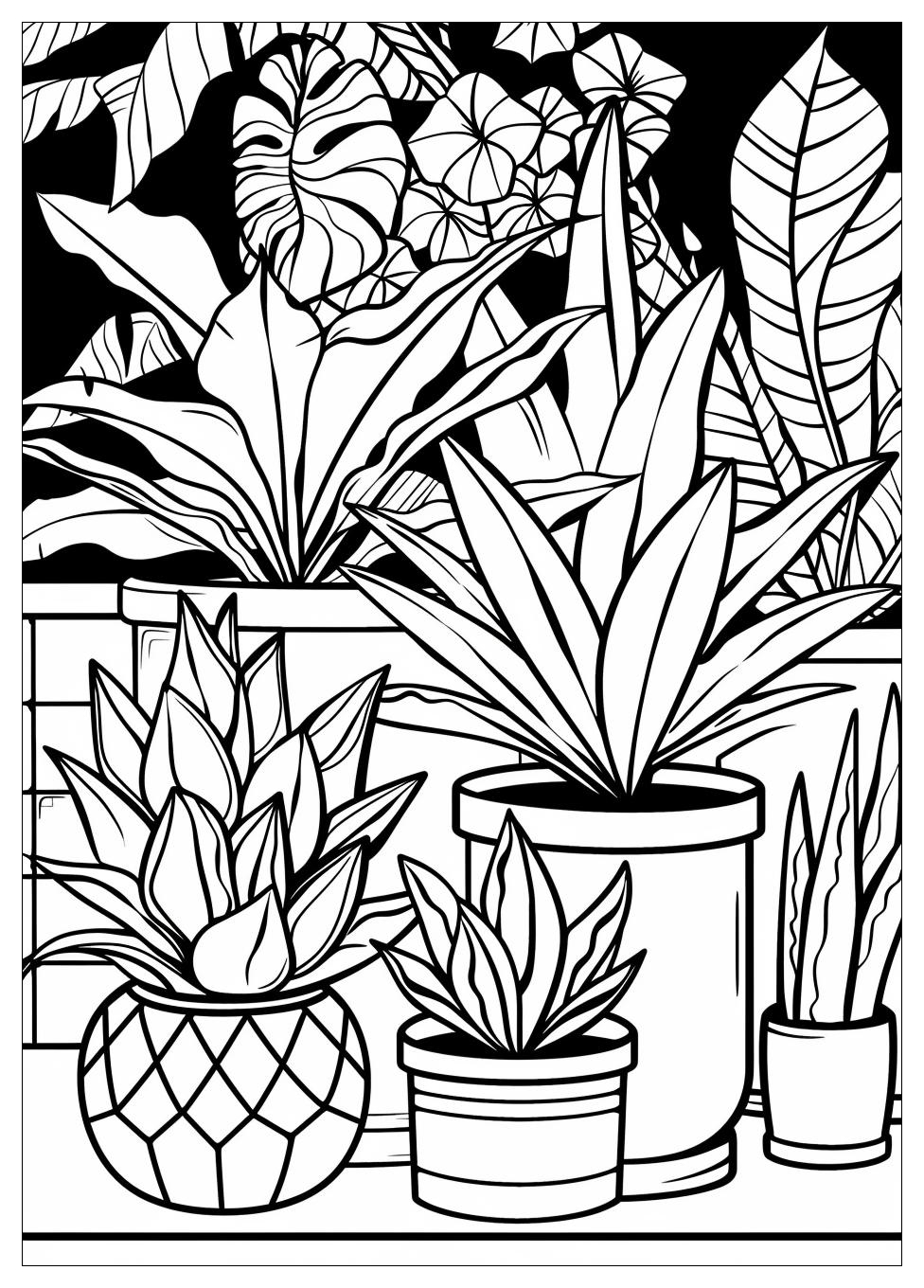 Flower Pot Coloring Pages-1