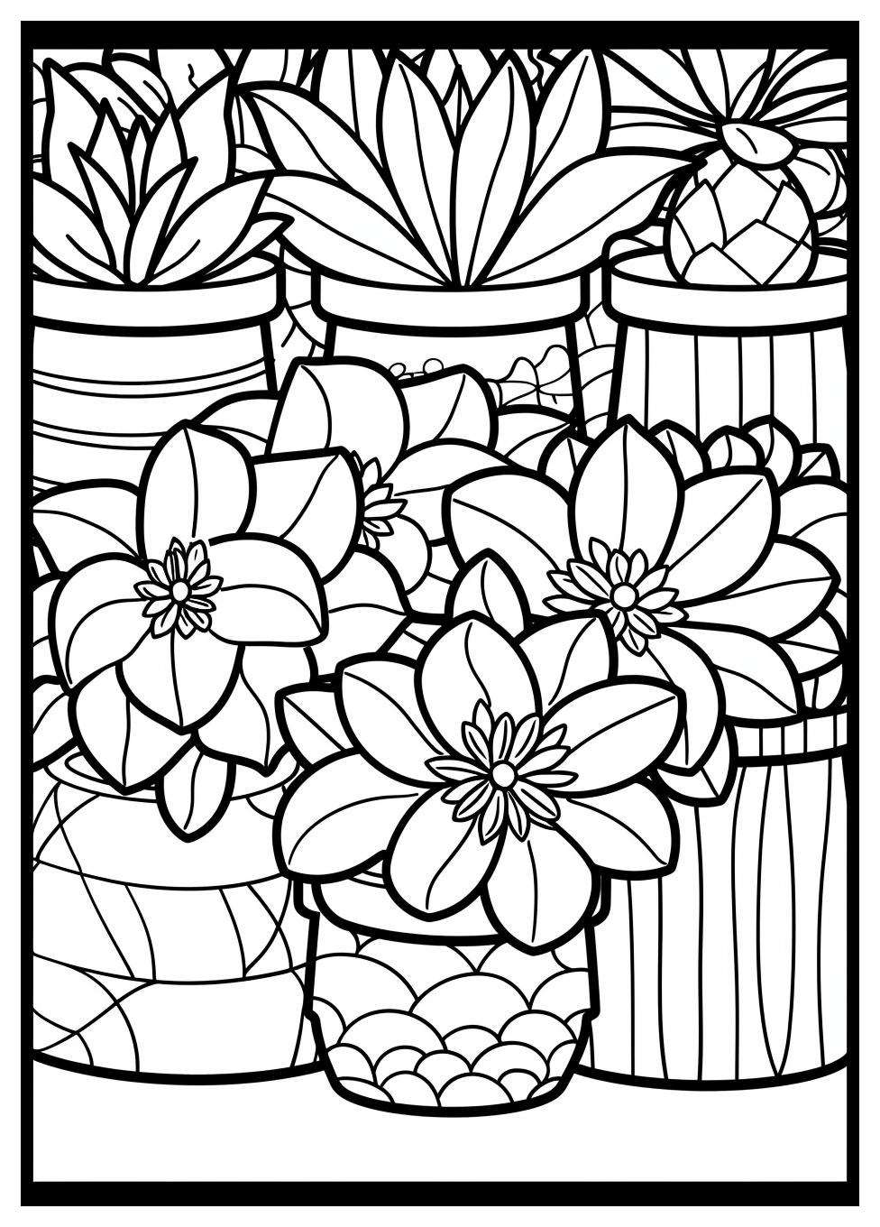 Flower Pot Coloring Pages-12