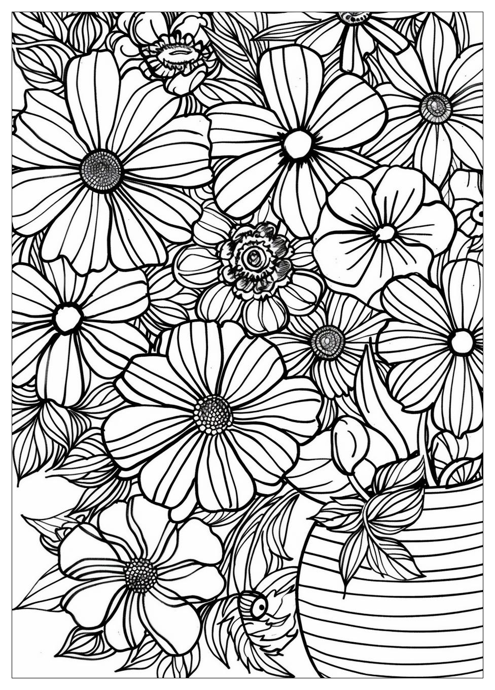 Flower Pot Coloring Pages-13