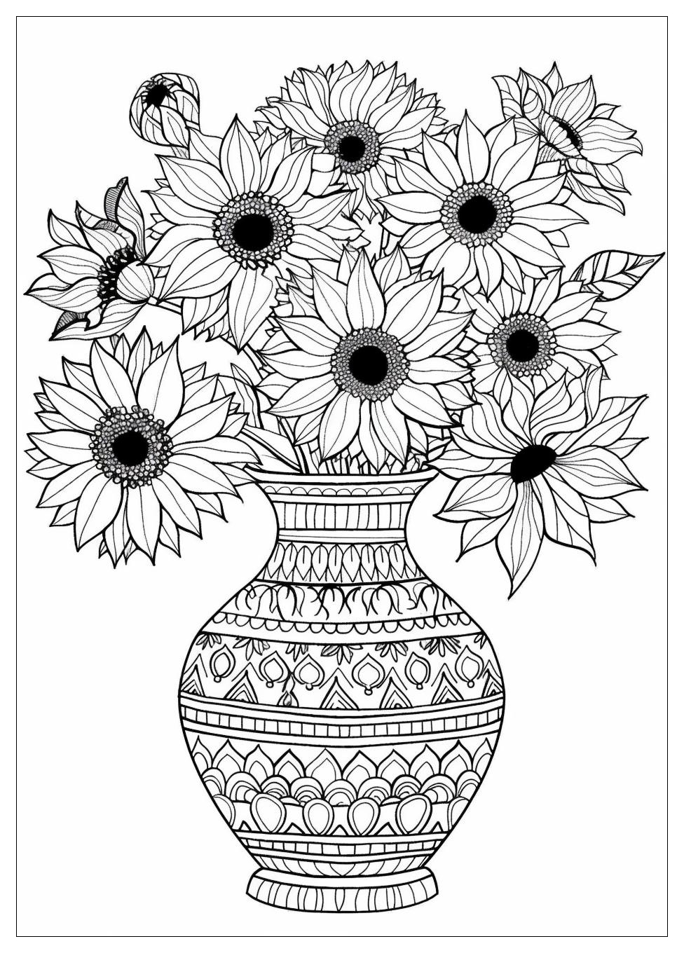 Flower Pot Coloring Pages-17