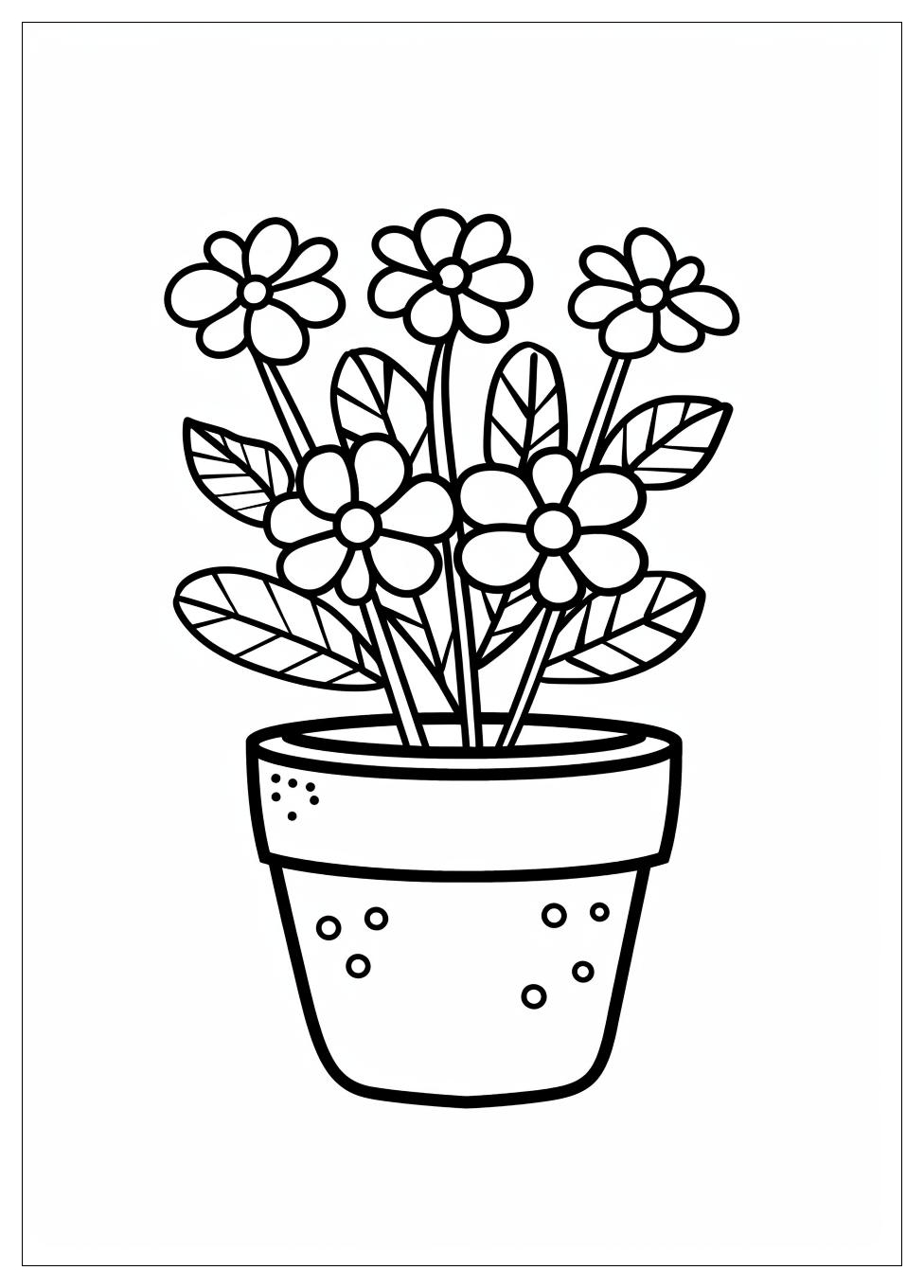 Flower Pot Coloring Pages-3