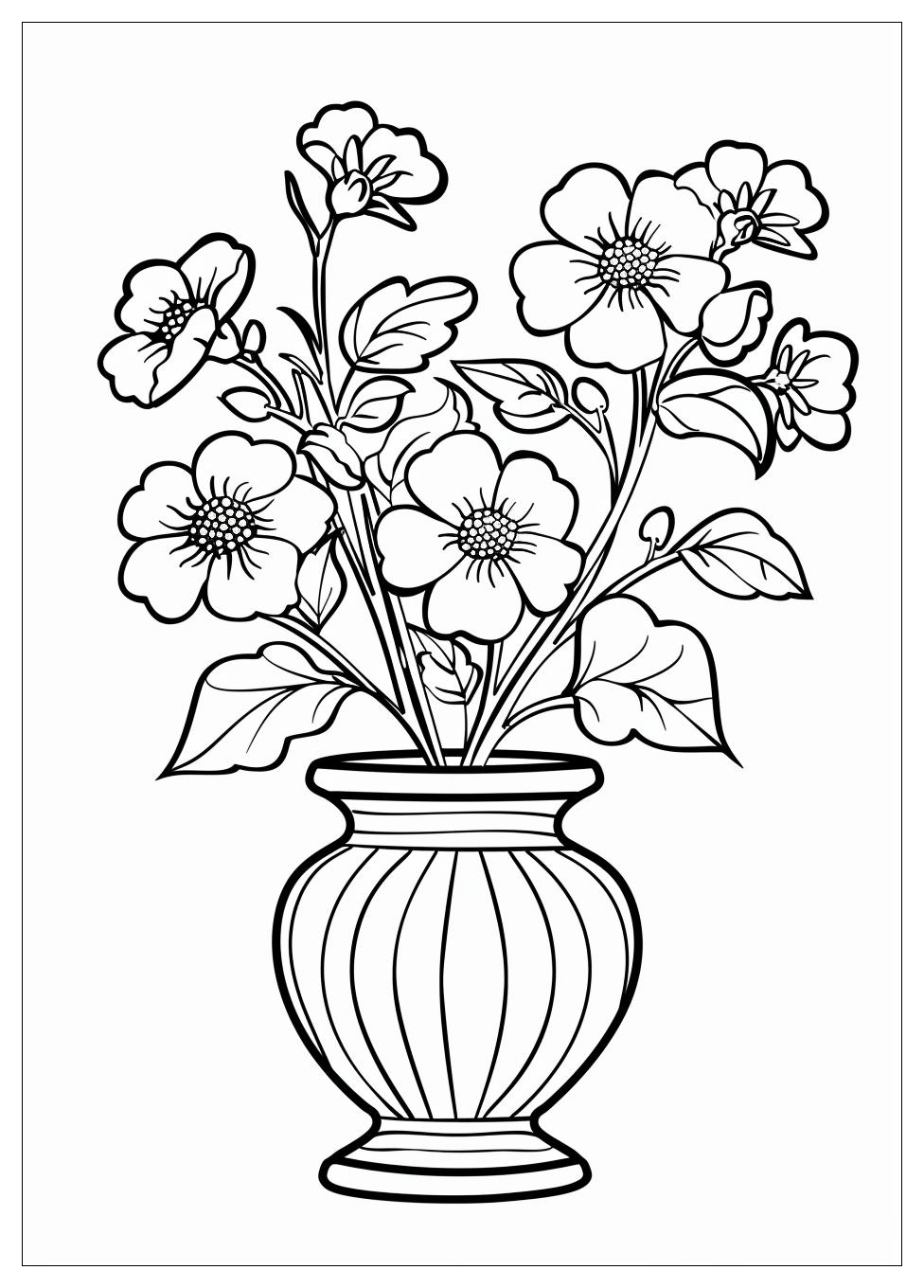 Flower Pot Coloring Pages-4