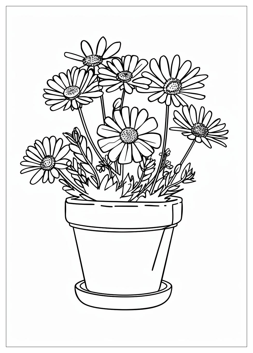 Flower Pot Coloring Pages-5