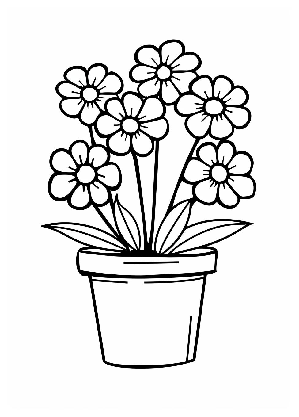 Flower Pot Coloring Pages-6