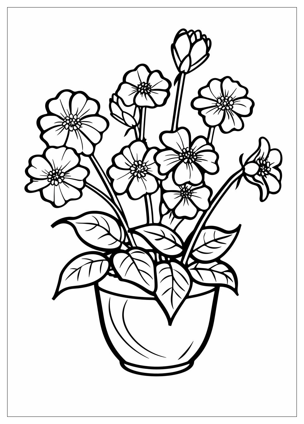 Flower Pot Coloring Pages-8