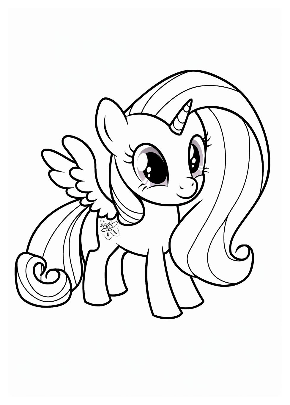 Fluttershy Coloring Pages-12