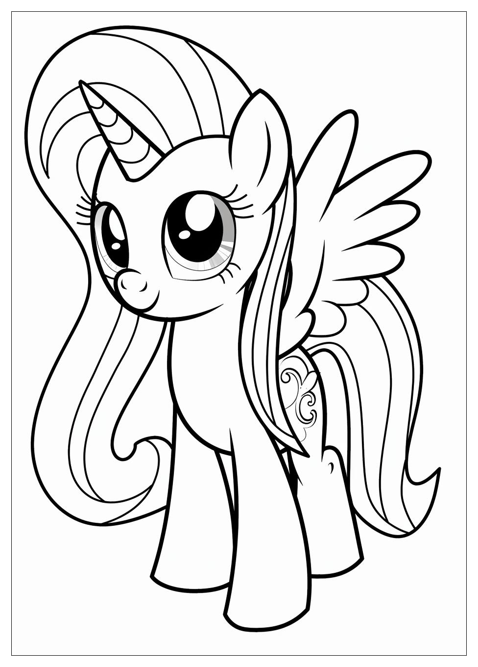 Fluttershy Coloring Pages-5