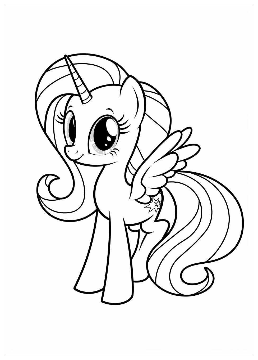 Fluttershy Coloring Pages-8