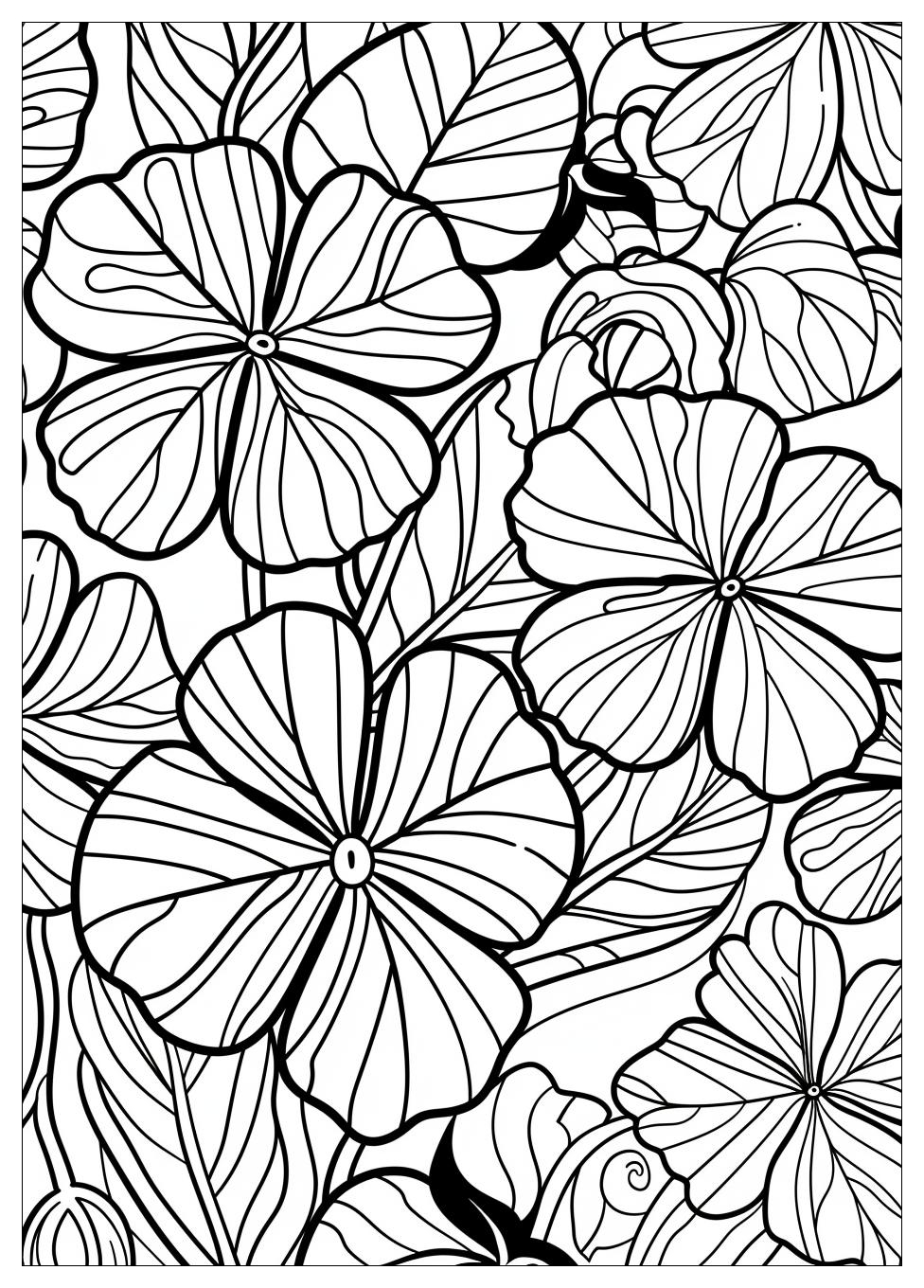 Four Leaf Clover Coloring Pages-1