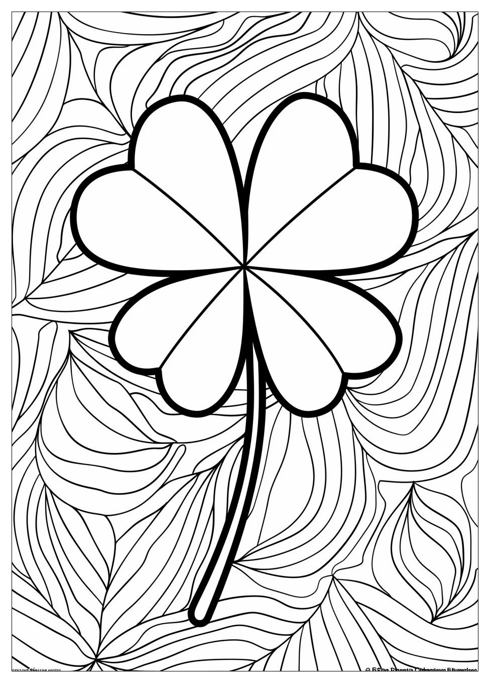 Four Leaf Clover Coloring Pages-11