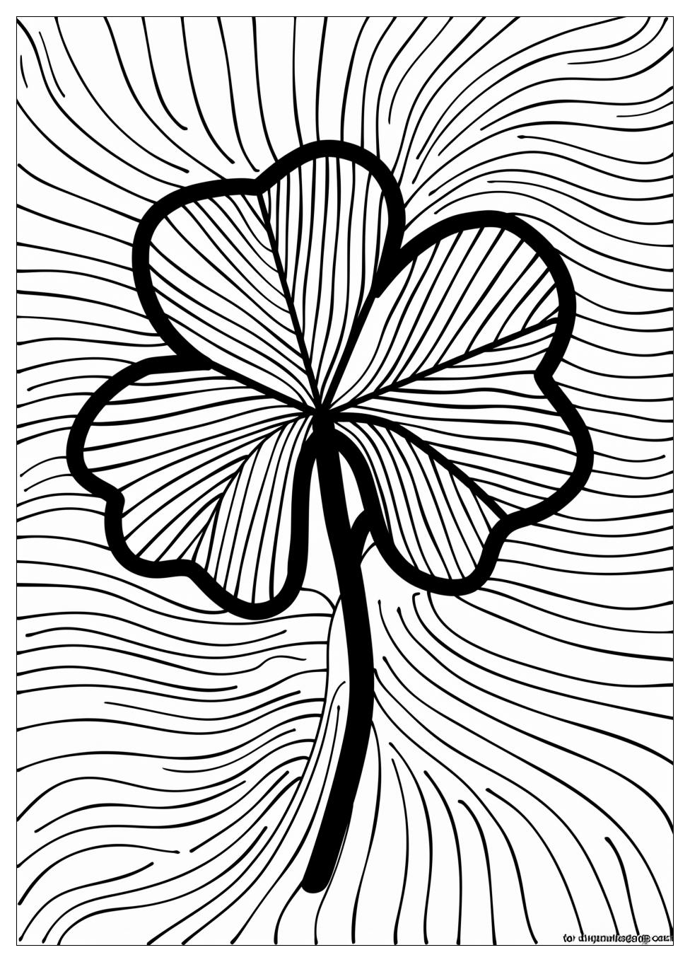 Four Leaf Clover Coloring Pages-12