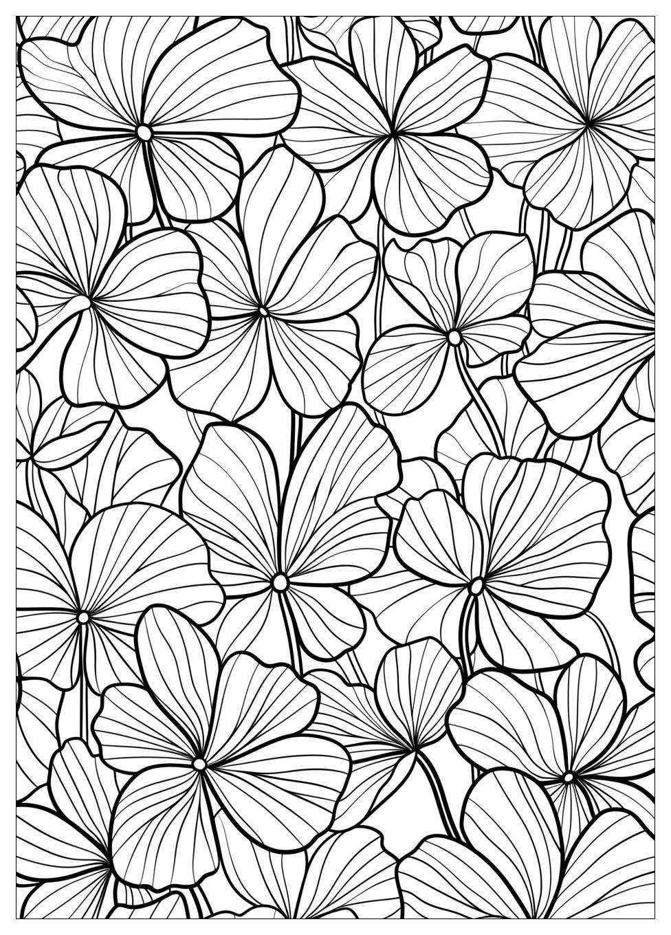 Four Leaf Clover Coloring Pages-13