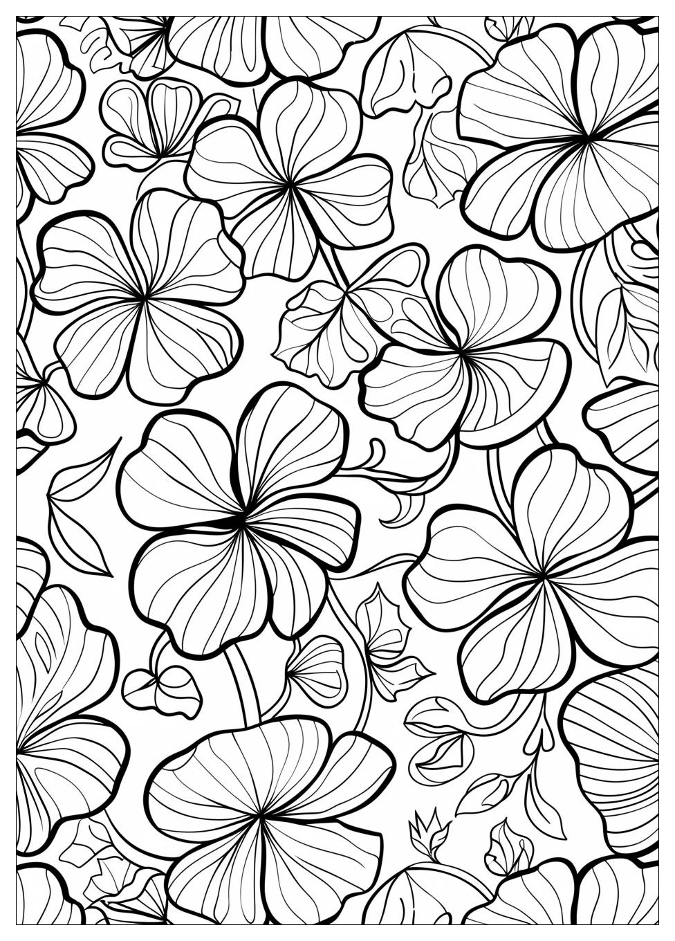 Four Leaf Clover Coloring Pages-14