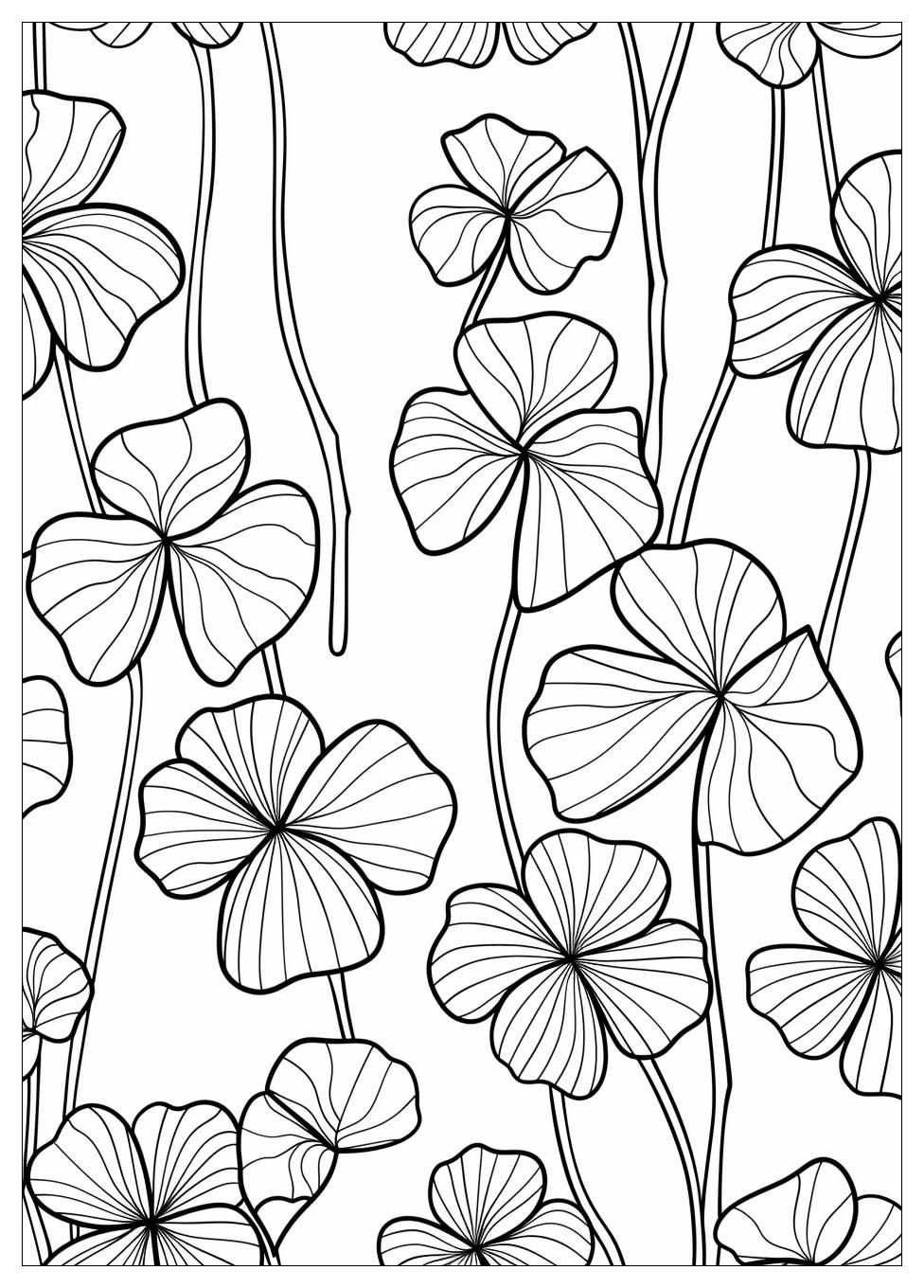 Four Leaf Clover Coloring Pages-17