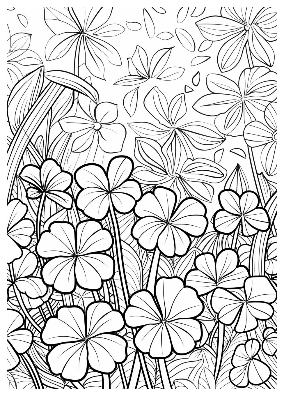 Four Leaf Clover Coloring Pages-18