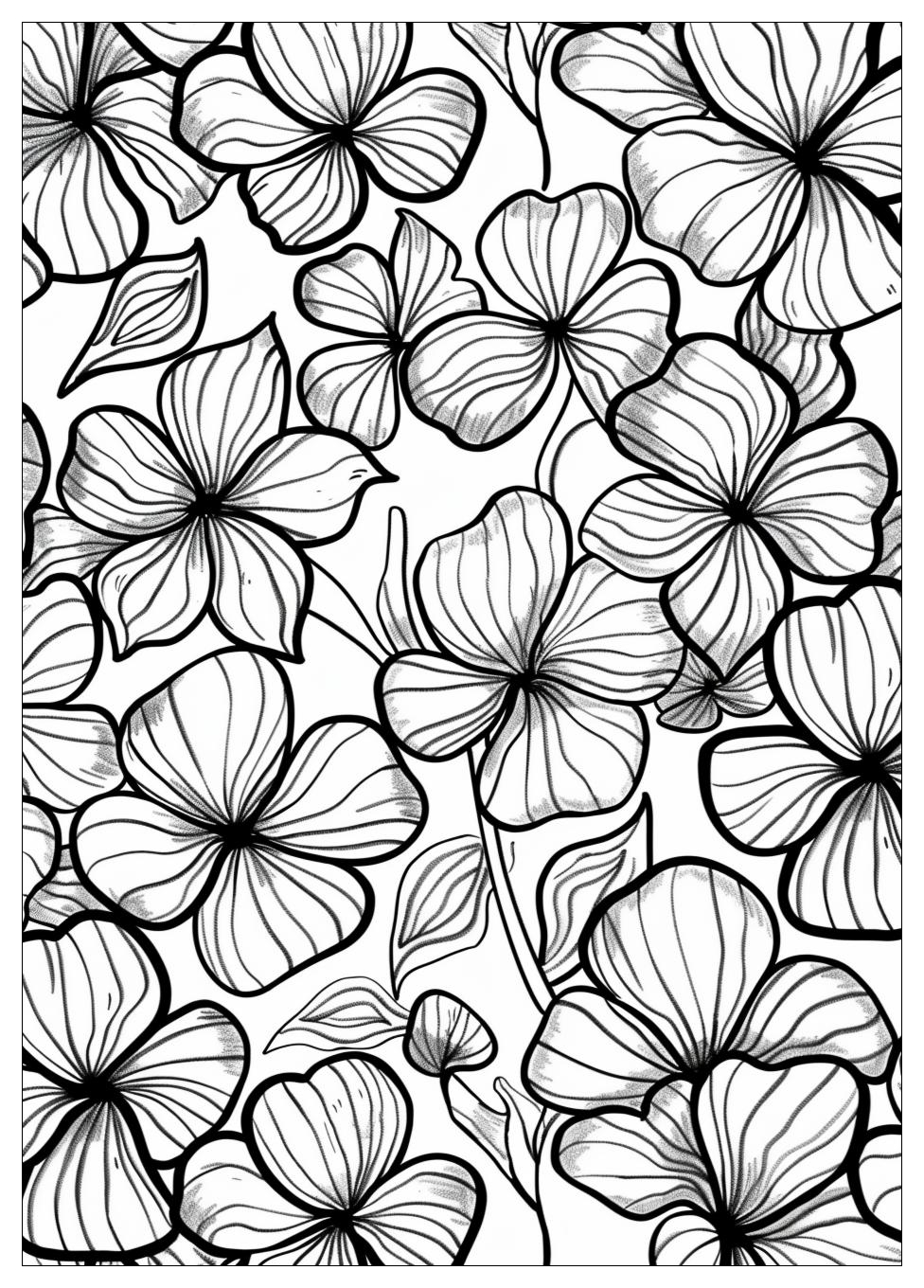 Four Leaf Clover Coloring Pages-19