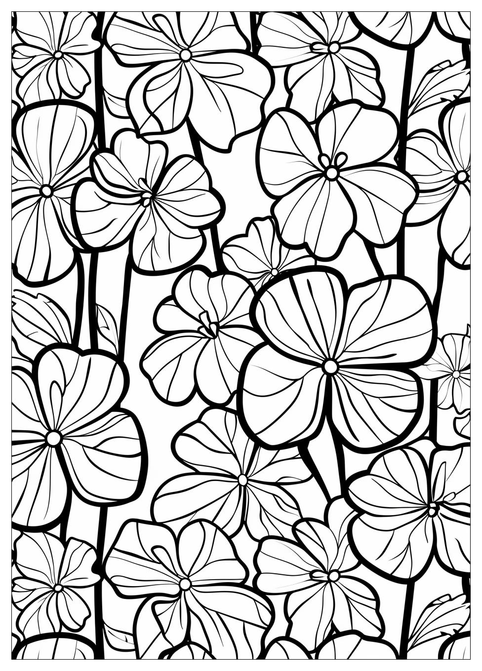 Four Leaf Clover Coloring Pages-3