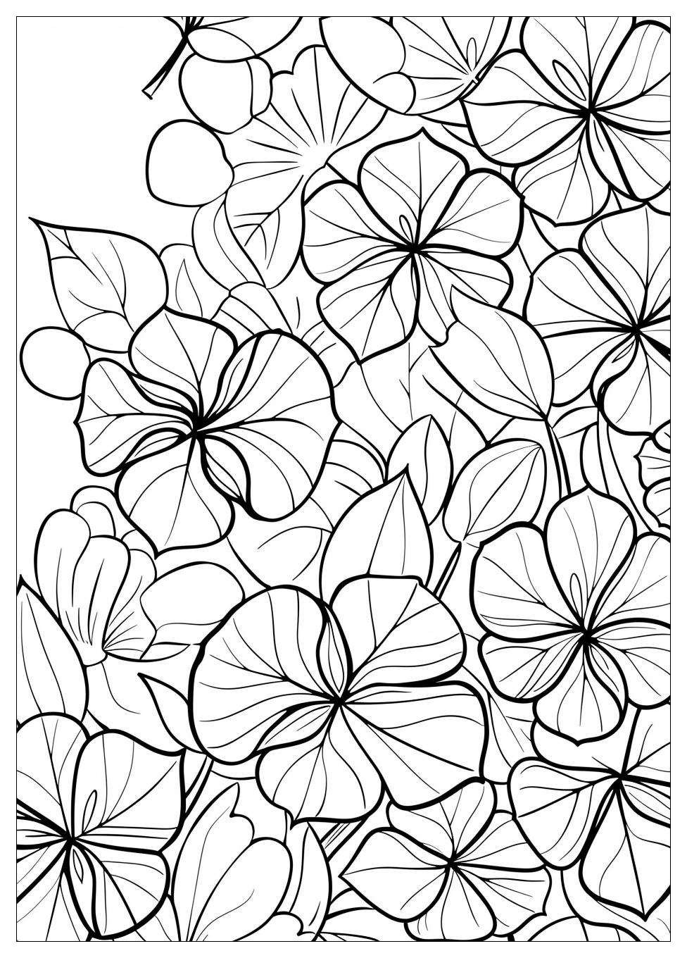 Four Leaf Clover Coloring Pages-4