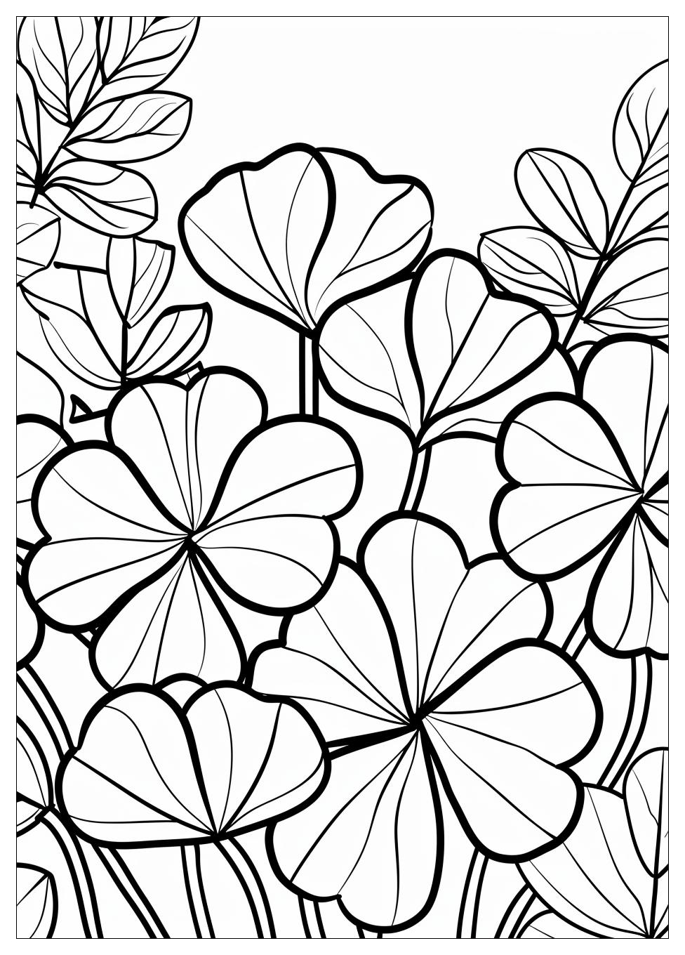 Four Leaf Clover Coloring Pages-5