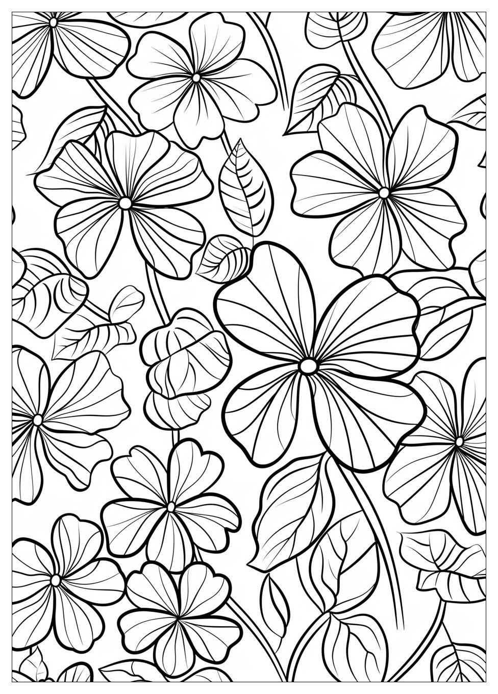 Four Leaf Clover Coloring Pages-6