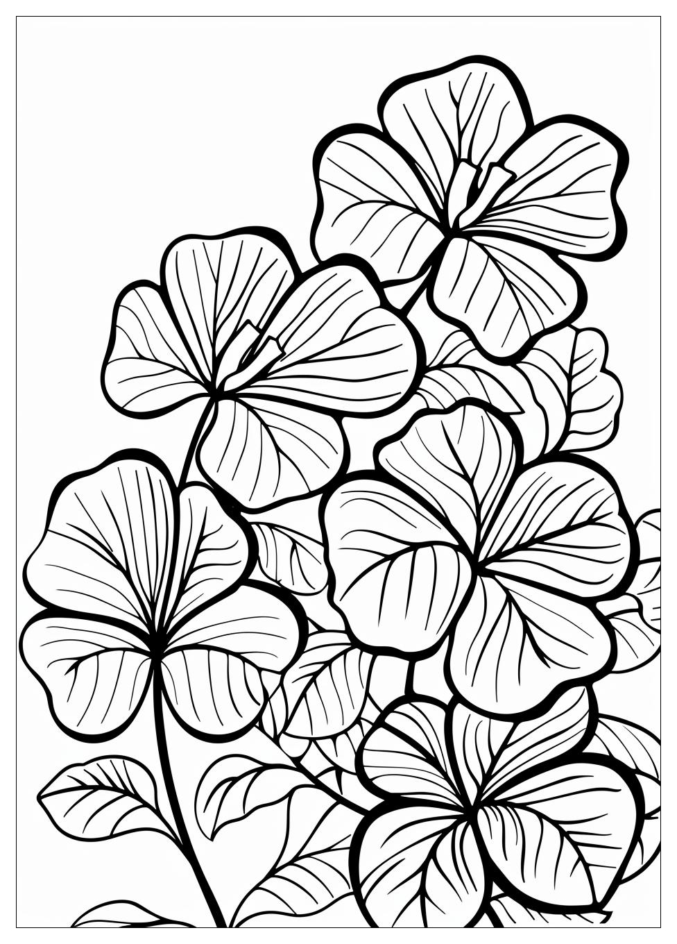 Four Leaf Clover Coloring Pages-8