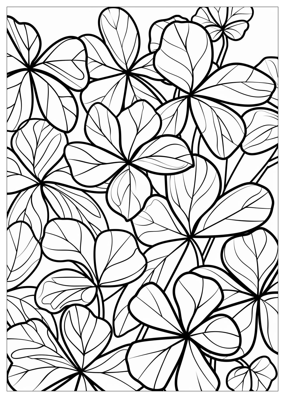 Four Leaf Clover Coloring Pages-9