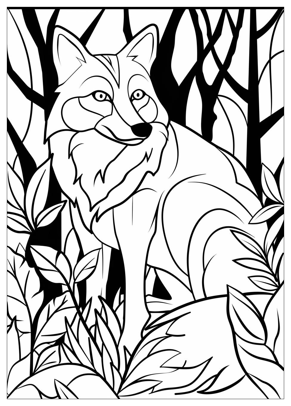 Fox And Hound Coloring Pages-1