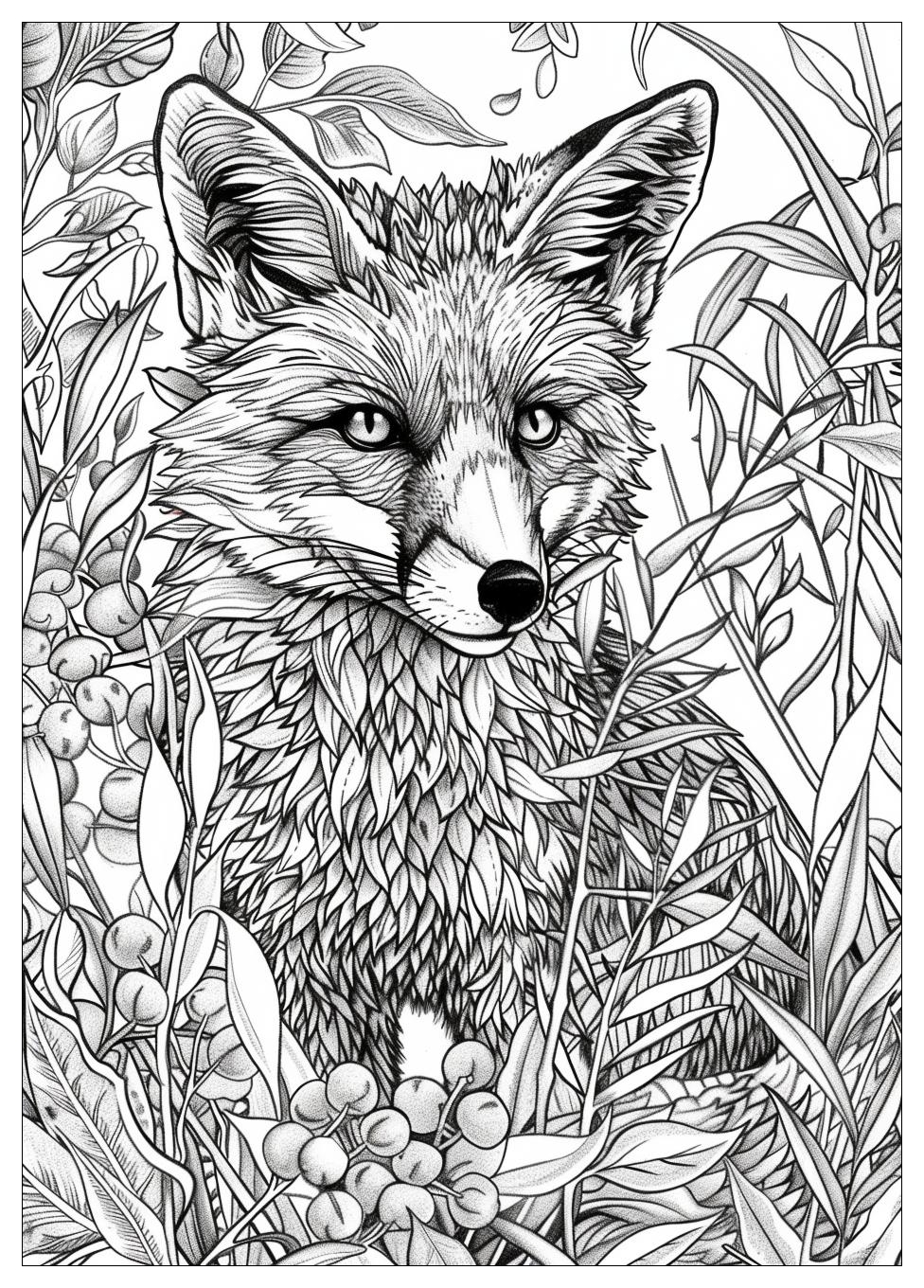 Fox And Hound Coloring Pages-16