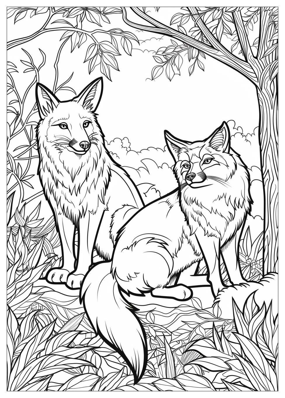 Fox And Hound Coloring Pages-9