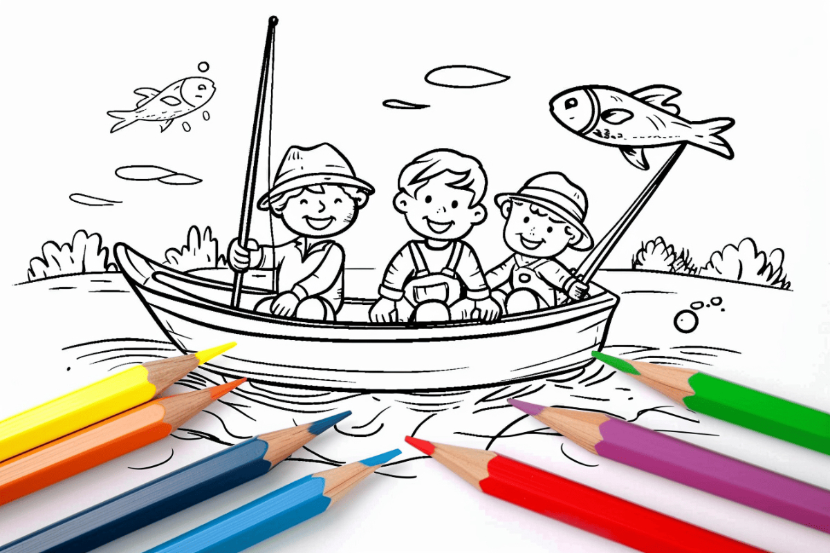 Free Fishing Coloring Pages