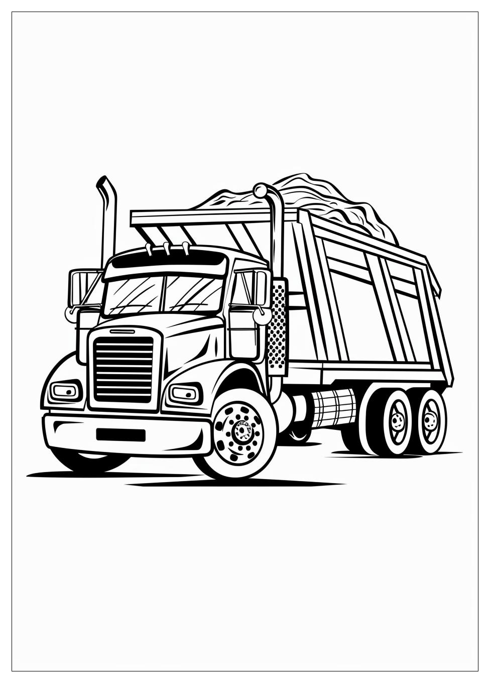 Garbage Truck Coloring Pages-1